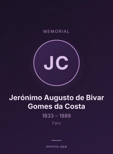 Memorial portrait of Jerónimo Augusto de Bivar Gomes da Costa