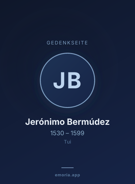 Gedenkportrait von Jerónimo Bermúdez