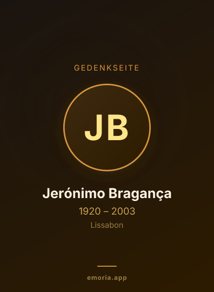 Gedenkportrait von Jerónimo Bragança