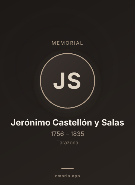 Memorial portrait of Jerónimo Castellón y Salas