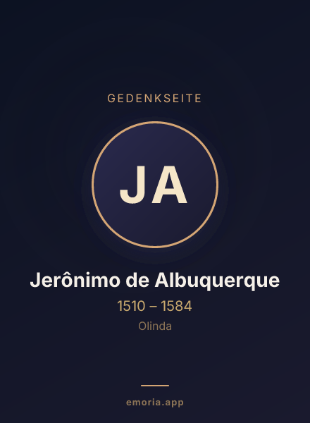 Gedenkportrait von Jerônimo de Albuquerque