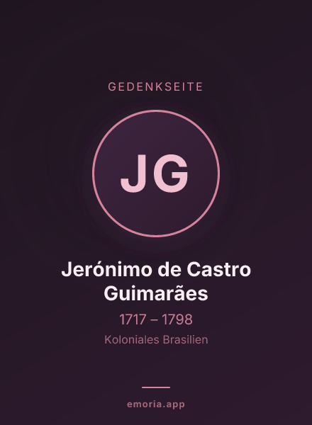 Gedenkportrait von Jerónimo de Castro Guimarães