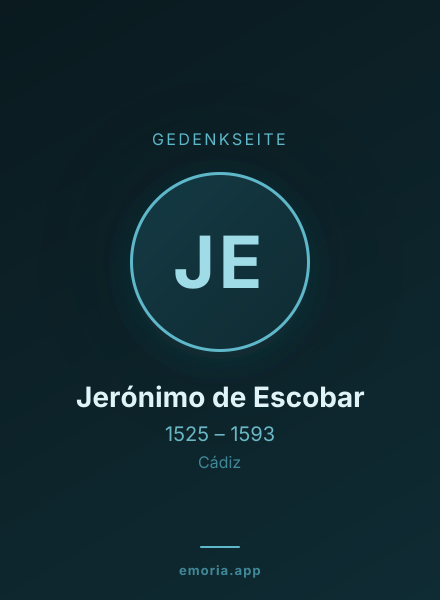 Gedenkportrait von Jerónimo de Escobar