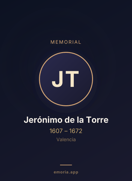 Memorial portrait of Jerónimo de la Torre