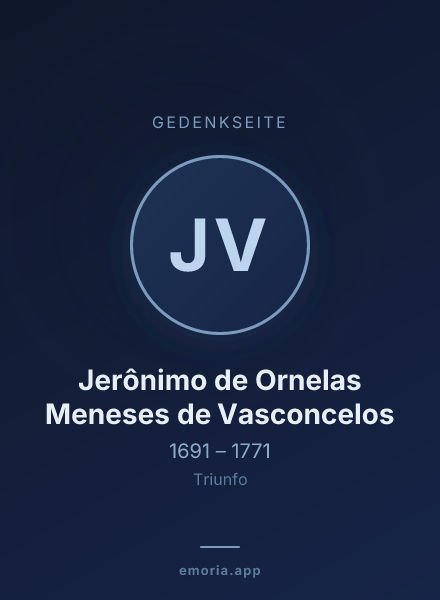Gedenkportrait von Jerônimo de Ornelas Meneses de Vasconcelos
