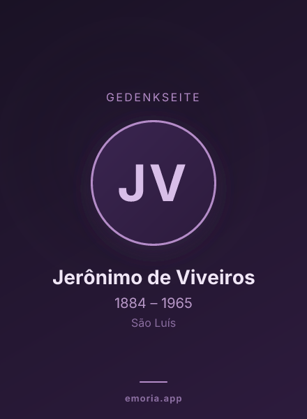 Gedenkportrait von Jerônimo de Viveiros