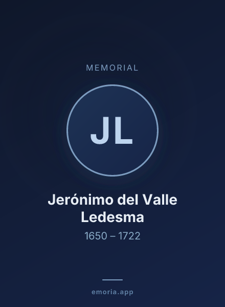 Memorial portrait of Jerónimo del Valle Ledesma
