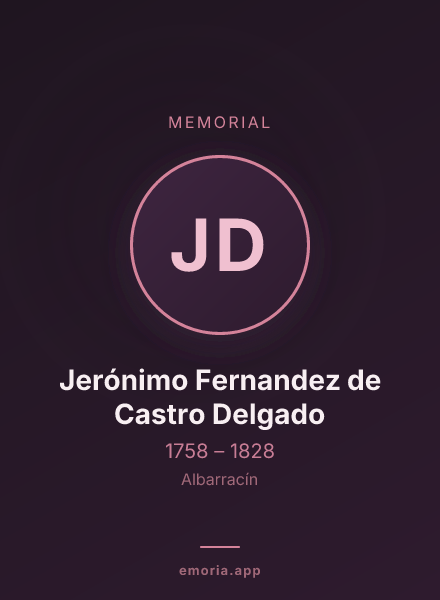 Memorial portrait of Jerónimo Fernandez de Castro Delgado