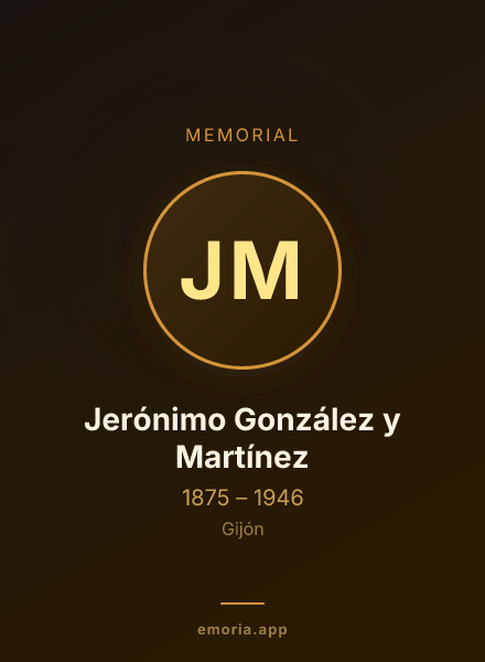 Memorial portrait of Jerónimo González y Martínez