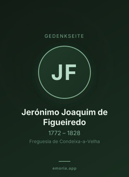 Gedenkportrait von Jerónimo Joaquim de Figueiredo