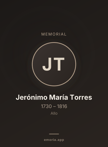 Memorial portrait of Jerónimo María Torres