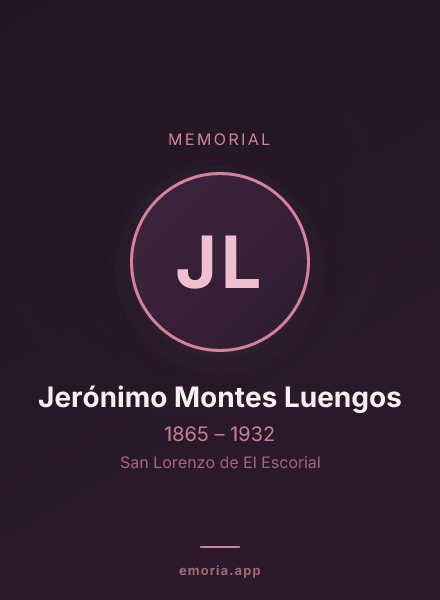 Memorial portrait of Jerónimo Montes Luengos