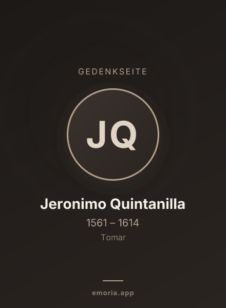Gedenkportrait von Jeronimo Quintanilla