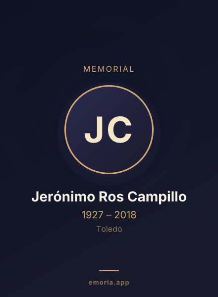 Memorial portrait of Jerónimo Ros Campillo