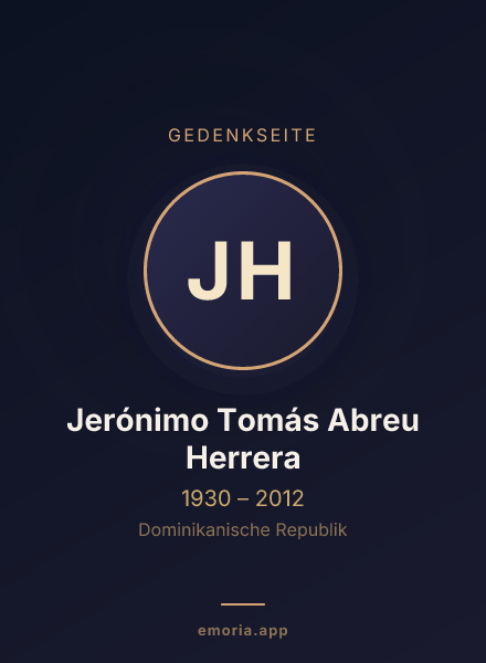 Gedenkportrait von Jerónimo Tomás Abreu Herrera