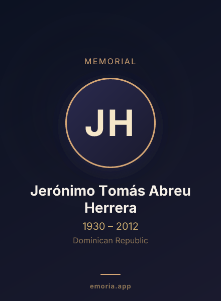 Memorial portrait of Jerónimo Tomás Abreu Herrera