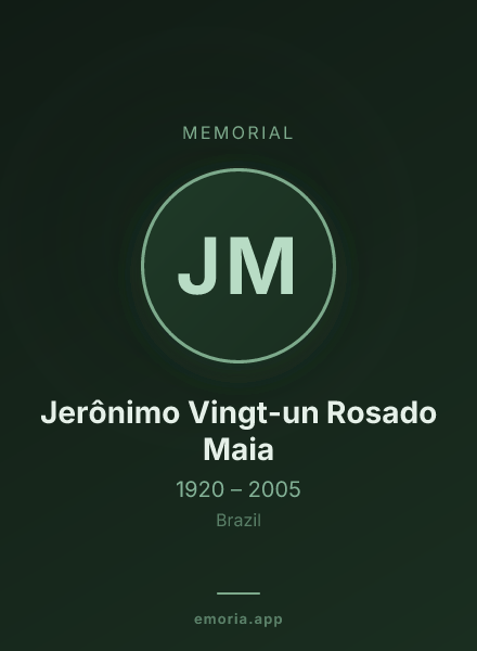 Memorial portrait of Jerônimo Vingt-un Rosado Maia