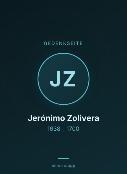 Gedenkportrait von Jerónimo Zolivera