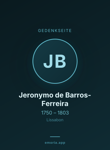Gedenkportrait von Jeronymo de Barros-Ferreira