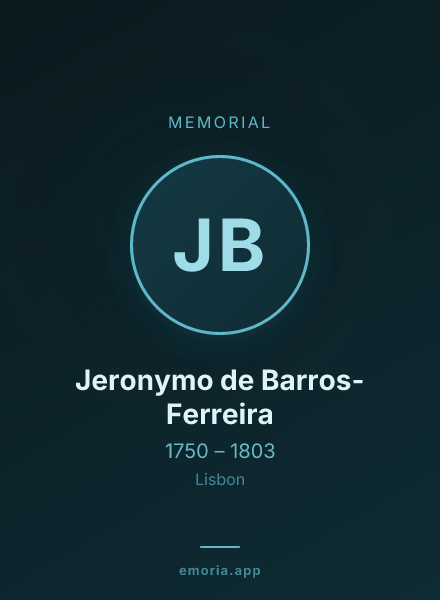 Memorial portrait of Jeronymo de Barros-Ferreira