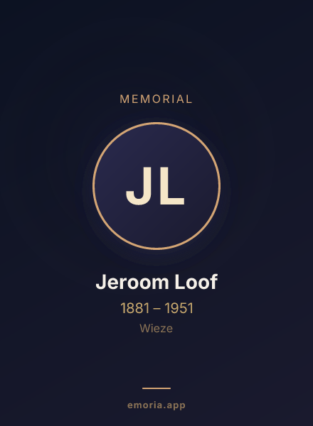 Memorial portrait of Jeroom Loof