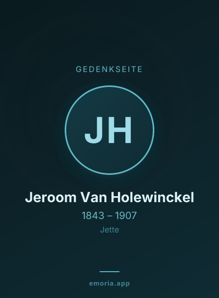 Gedenkportrait von Jeroom Van Holewinckel