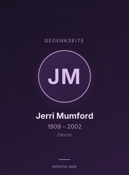 Gedenkportrait von Jerri Mumford