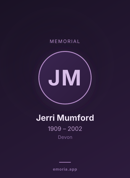 Memorial portrait of Jerri Mumford
