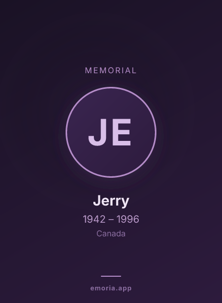 Memorial portrait of Jerry