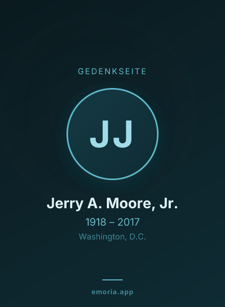 Gedenkportrait von Jerry A. Moore, Jr.