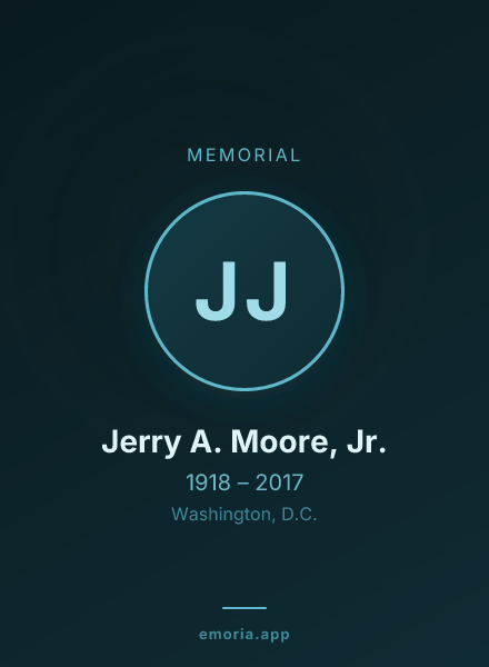 Memorial portrait of Jerry A. Moore, Jr.
