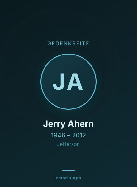 Gedenkportrait von Jerry Ahern
