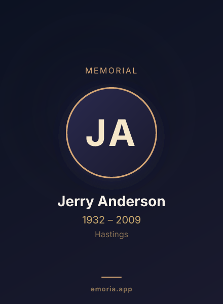Memorial portrait of Jerry Anderson