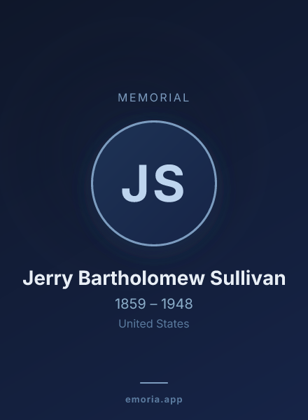 Memorial portrait of Jerry Bartholomew Sullivan