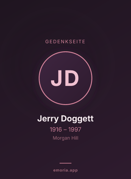 Gedenkportrait von Jerry Doggett