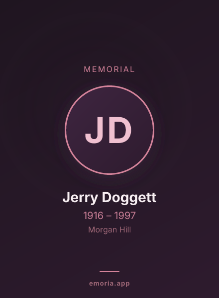 Memorial portrait of Jerry Doggett