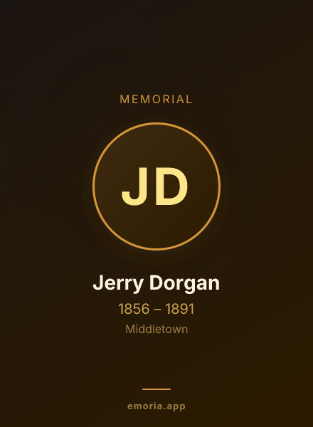 Memorial portrait of Jerry Dorgan
