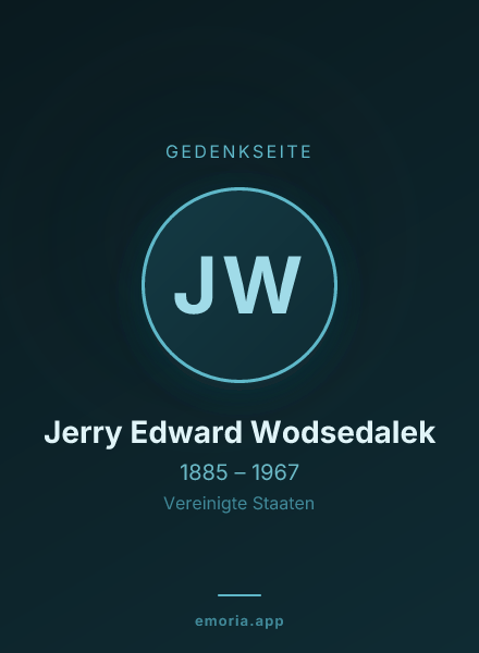 Gedenkportrait von Jerry Edward Wodsedalek