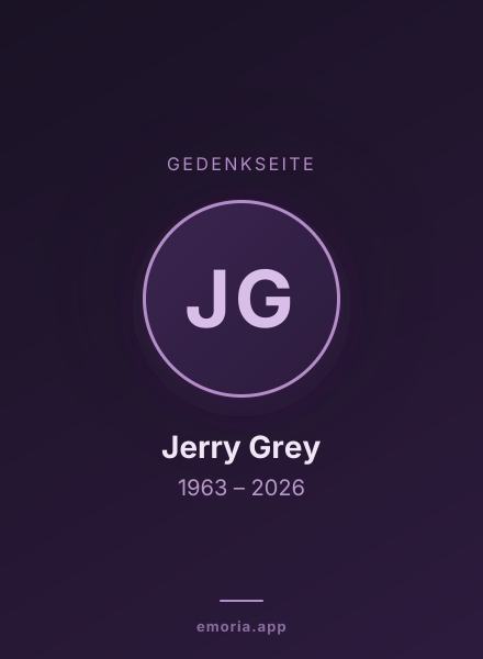 Gedenkportrait von Jerry Grey