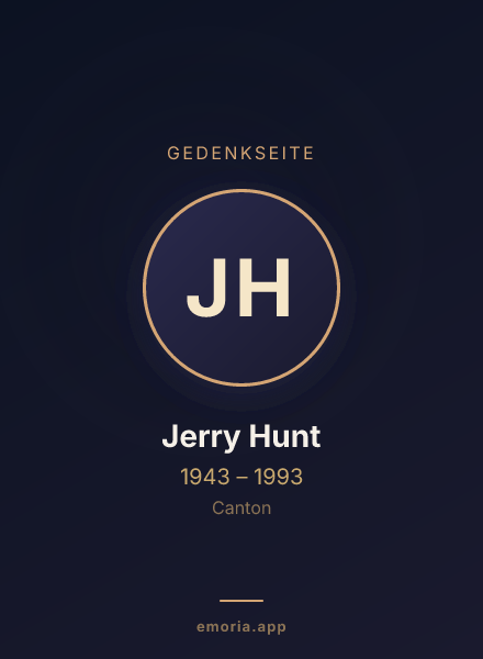 Gedenkportrait von Jerry Hunt
