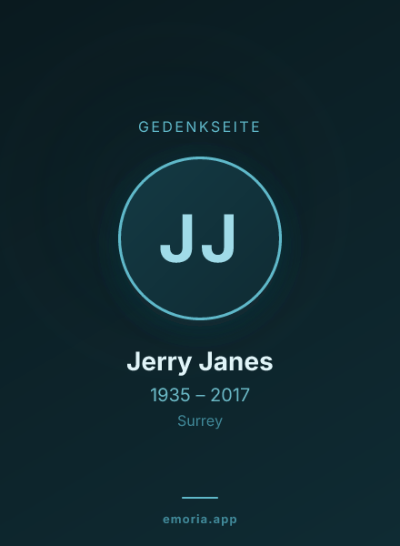 Gedenkportrait von Jerry Janes