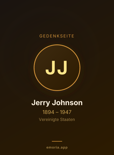 Gedenkportrait von Jerry Johnson