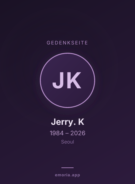 Gedenkportrait von Jerry. K
