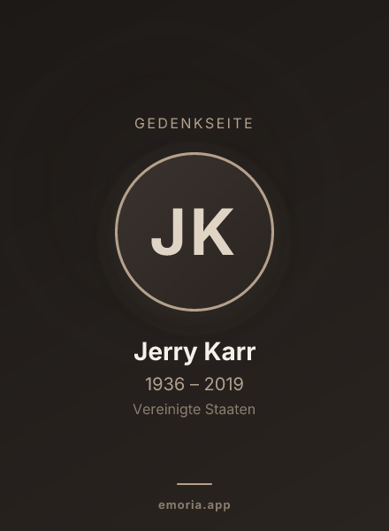 Gedenkportrait von Jerry Karr