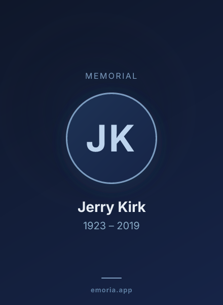 Memorial portrait of Jerry Kirk