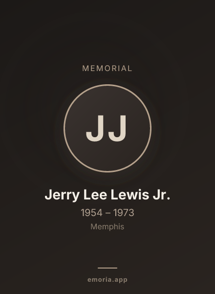 Memorial portrait of Jerry Lee Lewis Jr.