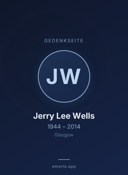 Gedenkportrait von Jerry Lee Wells