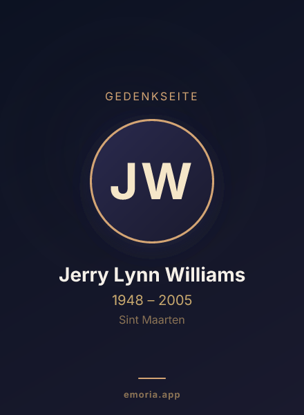 Gedenkportrait von Jerry Lynn Williams
