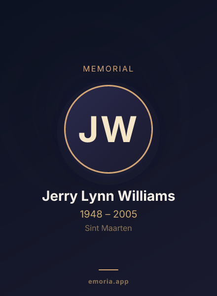 Memorial portrait of Jerry Lynn Williams