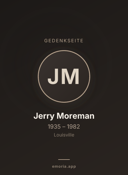 Gedenkportrait von Jerry Moreman